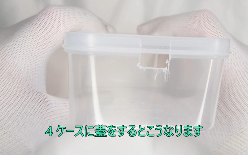 4 This is what happens when you put the lid on the case 4 ケースに蓋をするとこうなります
